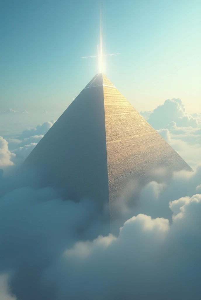 An Egyptian pyramid is actually a spaceship flying through the skies