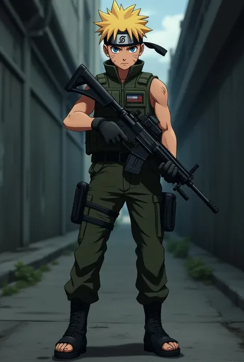 Naruto in tactical swat outfit