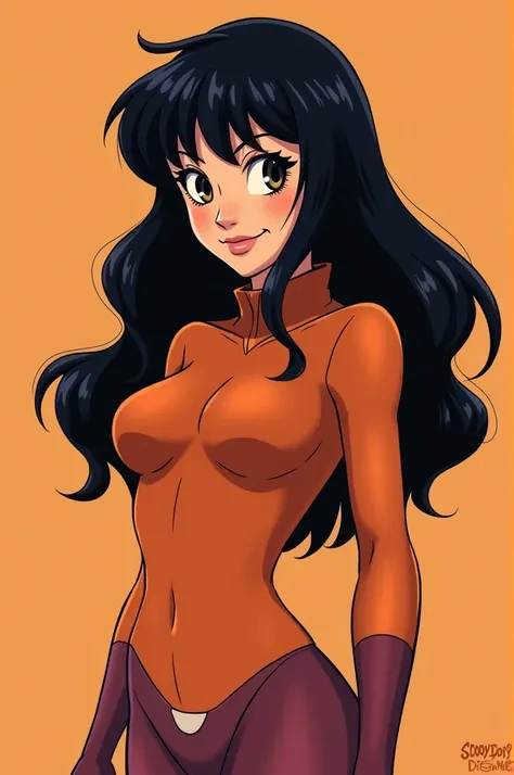 Make a sexy image of Hinata Hyuga as Velma from Scooby Doo 