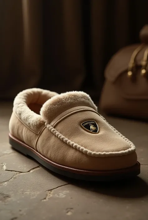 Highly padded lamborgini-shaped slippers