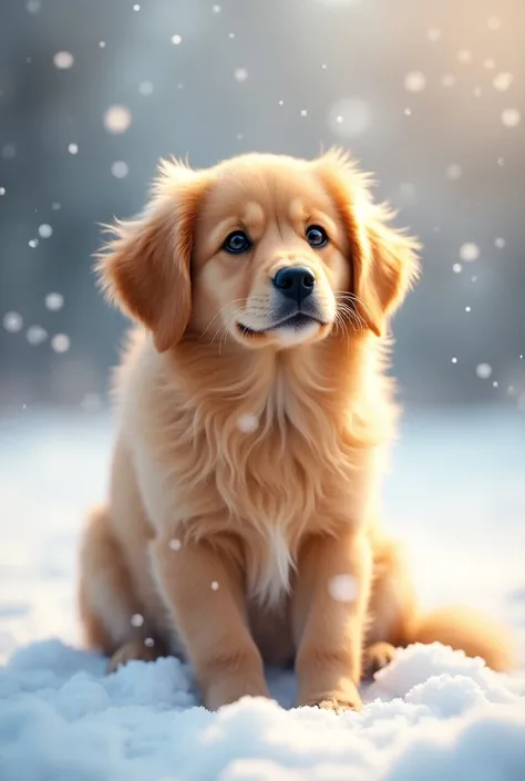 What a pretty dog would look like according to the month of February realistic image 4k