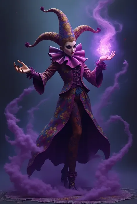 Jester with purple aura