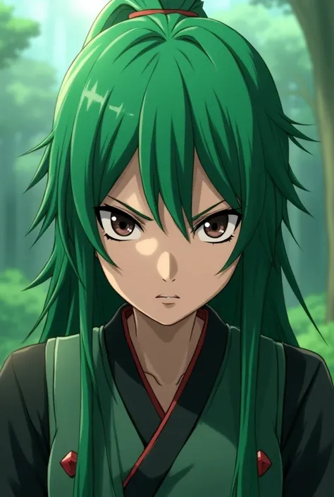 Tayuya in Naruto with Green Hair 