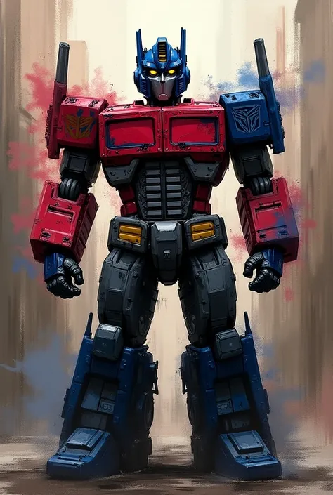 Optimus prime like spray 