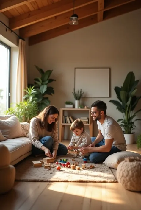 ren&#39;s room:  room style using warm wood。 how to make a stylish room 。ren&#39;s roomで夫婦2人、 2 ren playing with toys in the rens room 。s seem to be having fun 。