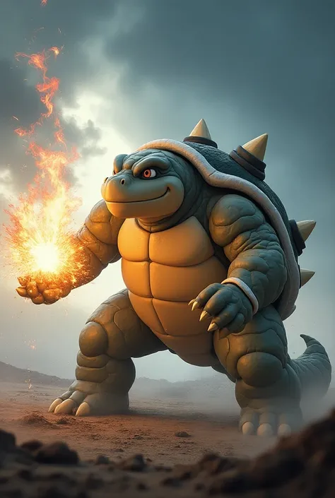 Blastoise launching Kama Hama ha