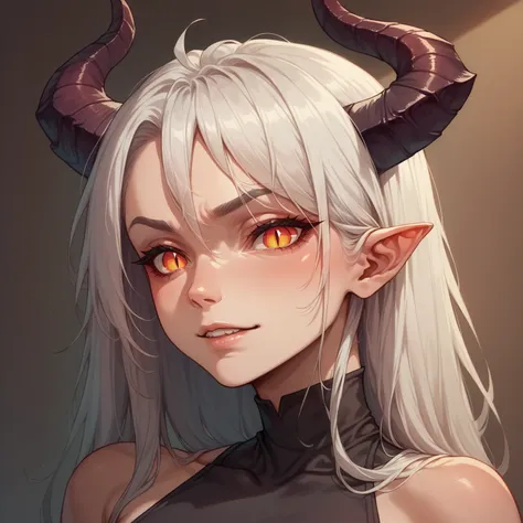 1 girl,nsfw, al1, demon horns, slit pupils,(overload)