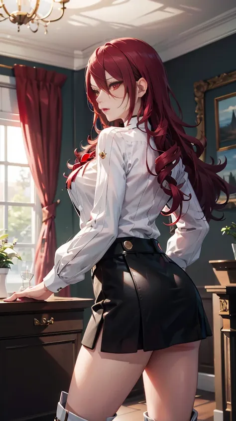 the best quality , ( masterpiece :1.3),  cinematic lighting , ultra-detail, (highres:1.1), mitsuru kirijou, standing,  seen from...