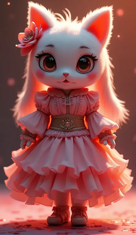 a cute yuruchara mascot fashion show, detailed face and eyes, beautiful dress, beautiful detailed skirt, intricate detailed outfit, detailed accessories, dramatic lighting, cinematic angle, high quality, digital art, colorful, vibrant colors, warm color pa...