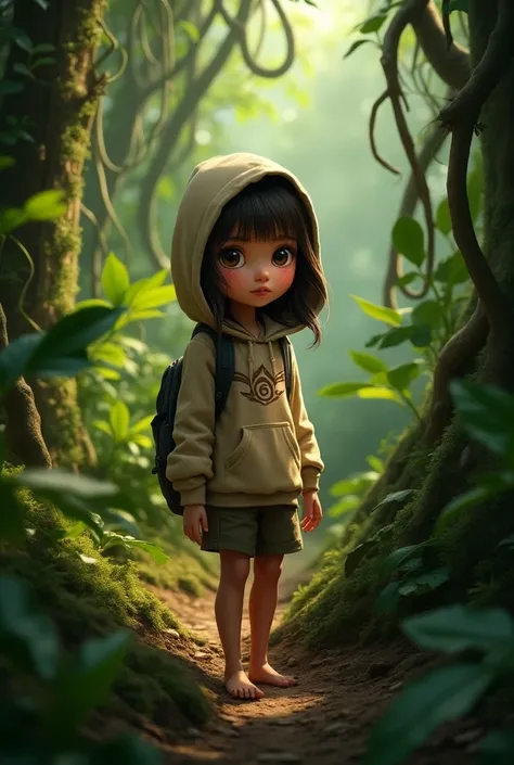 Village girl borneo forest hoodie