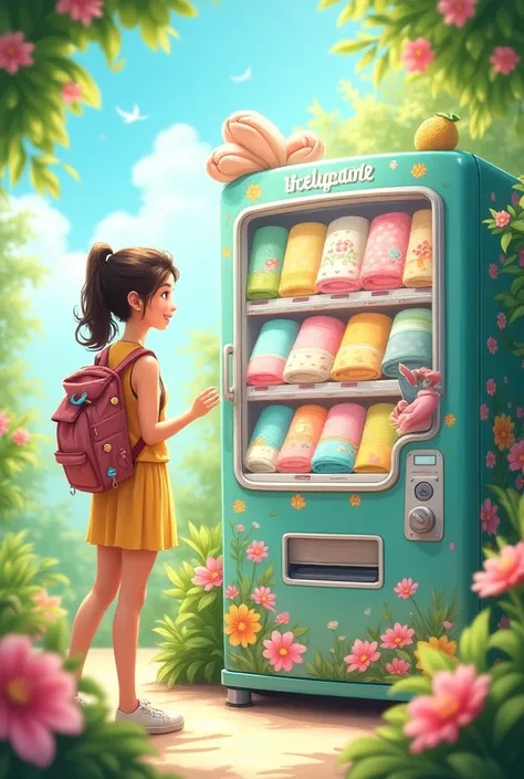 2-spring female towel vending machine