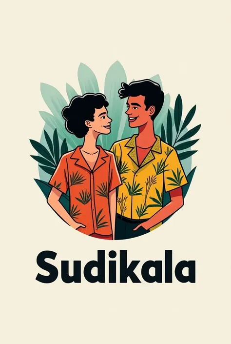 Logo text "” at the bottom, there are 2 people wearing Sudikala shirt  

