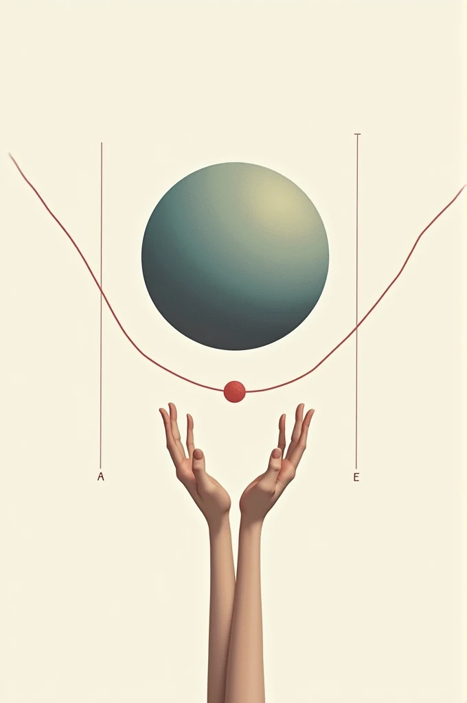 The planet in the center with two hands joined below the planet and next to it a downward graph indicating that gas emotions went down 