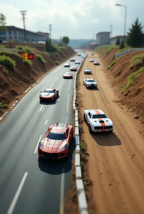 Two radio control car track one is on-road and other one off-road in size of 1000 m2 land