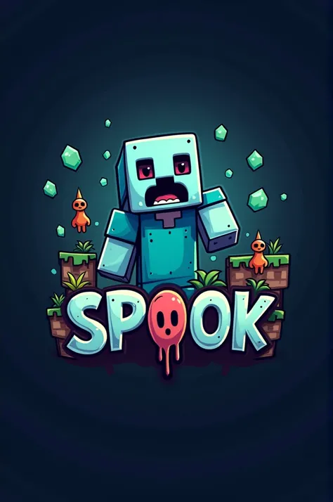 make me a Minecraft YouTuber logo with this word Spook