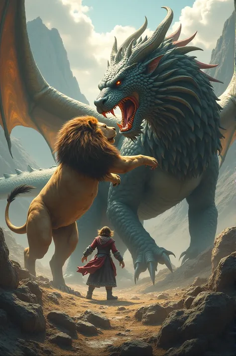 Lion and dragon 
