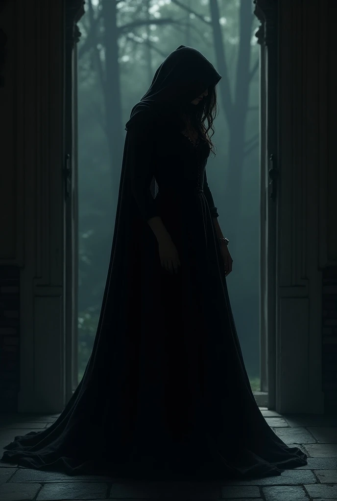 BEAUTIFUL LADY WITH A HOOD VISITS THE DOOR OF A LIBERTINE LORD IN THE MIDDLE OF THE NIGHT