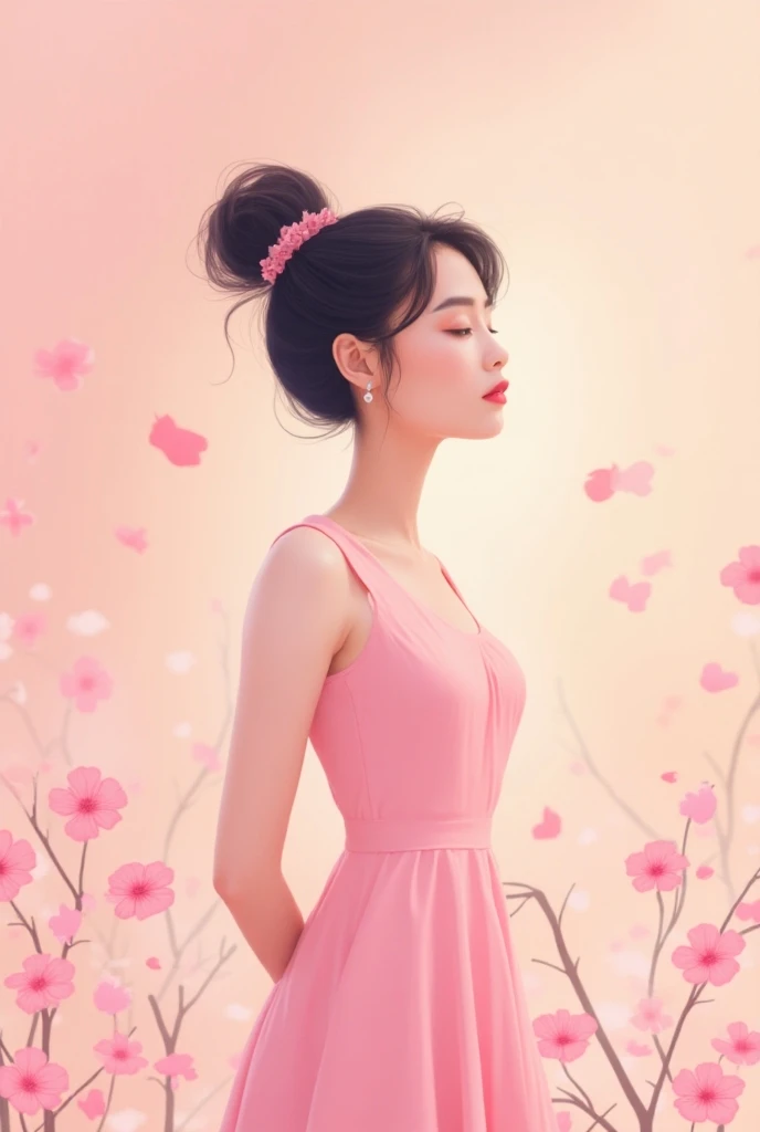 Create an image with motivational phrases for a female student of psychopedagogy who is going to start the eighth semester and give her best wishes at this stage, create a very beautiful pink themed image  