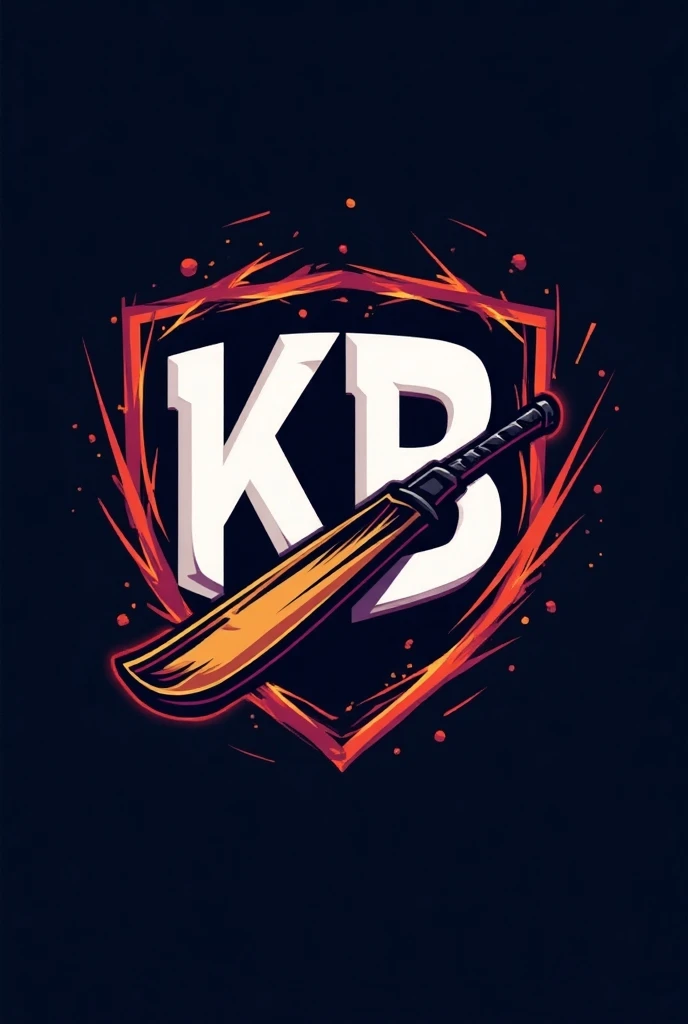 KB sports academy logo with cricket design and unique sports design Logo 