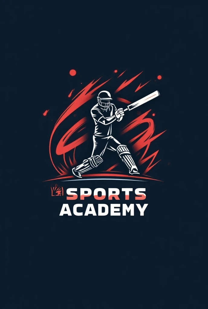 KB sports academy logo with cricket design logo