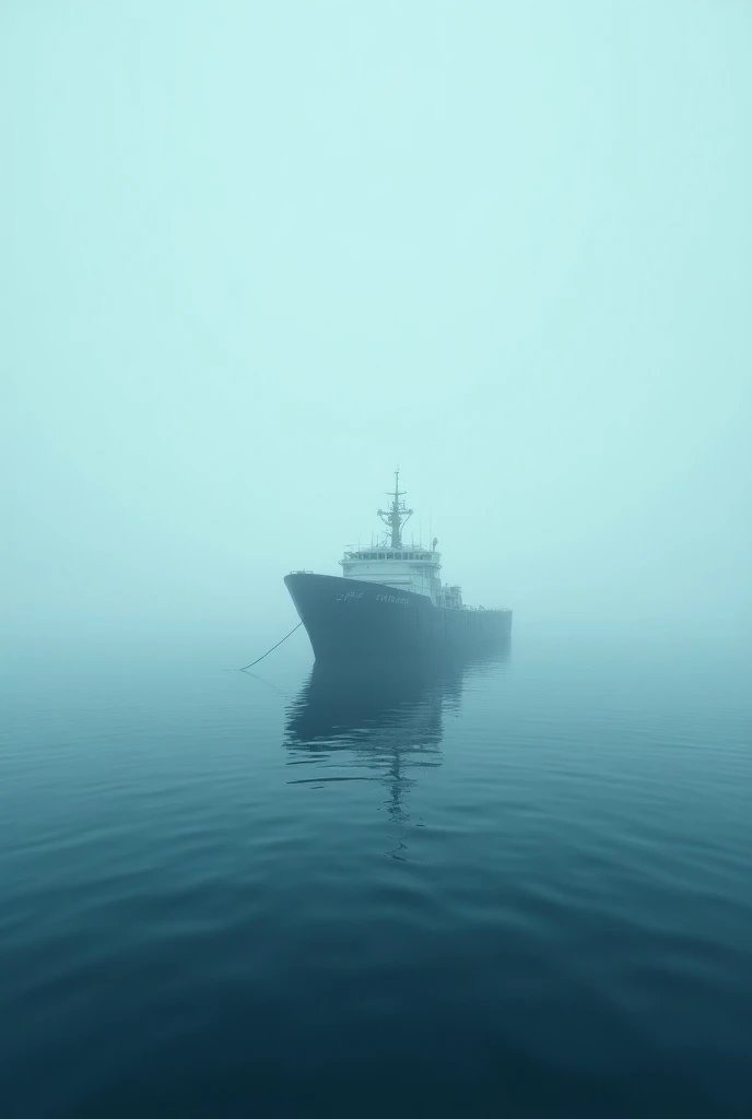 The ocean mysteriously calming, with only the surface of the water remaining still, as the research boat is left empty and abandoned.