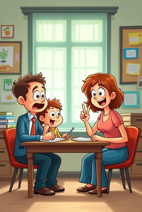 Parents teacher meeting cartoon 