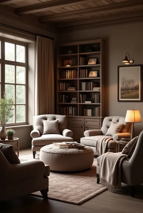  I want cozy corners in the house: reading area ,  sitting area and beautiful furniture 