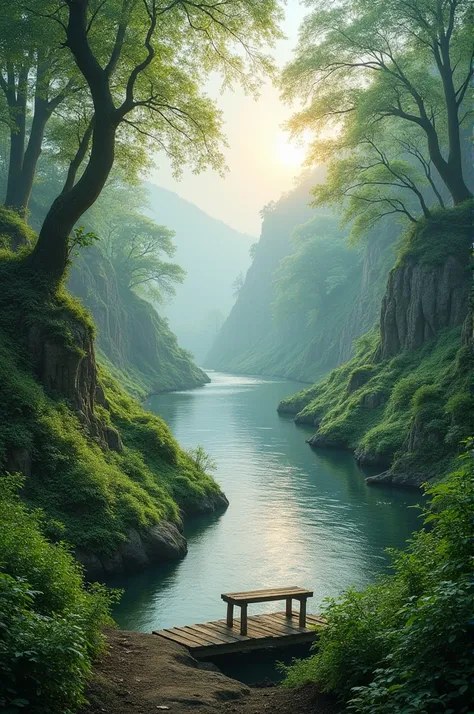 Image of a beautiful scenery with peaceful environment 