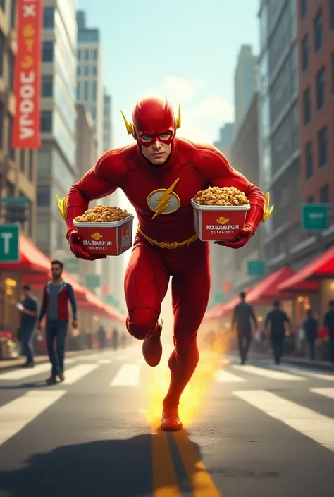 Flash as a food delivery man named Madaripur Express 