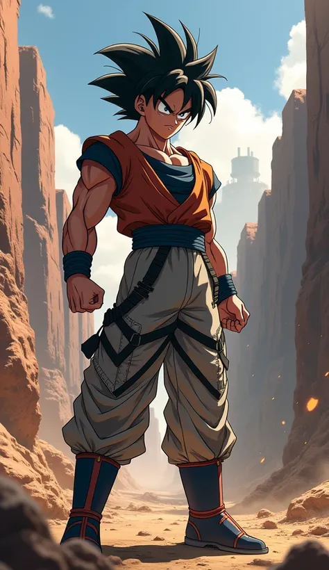 Goku in attack on Titan version