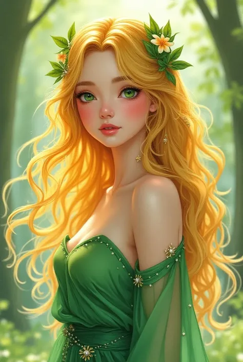 (best quality),(masterpiece:1.2), (colorful:0.9), (ink splashing),(color splashing),((watercolor)), clear sharp focus, model shot,, (portrait goddess of spring:1.5), cute expression,elegant yellow colored hair, beautyfull detailed face and eyes, elegant gr...