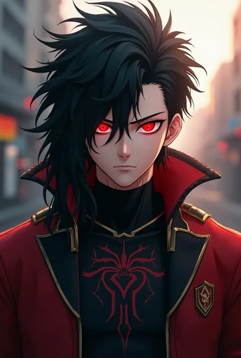 my hero academia, anime character,  detailed,  vibrant,  anime face,  sharp focus,  Character Design,  WLOP,  Artgerm,  Kuvshinov,  Character Design,  unreal engine , tall male character measuring 1 .90 tall ,long black and shaved hair on one side , dark c...