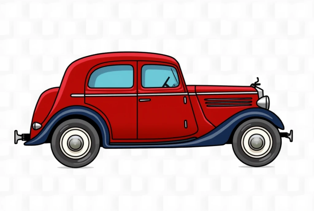 1935 car, drawing 