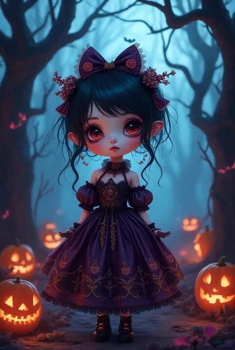  Square avatar frame,  Gothic lolita theme , cute and creepy , halloween, lolita,  vibrant colors 