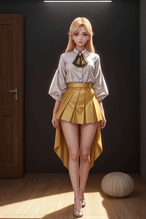 Race ：Anglo-Saxon，Full body shot，Masterpieces，masterpiece，8k， HD quality，CG，CG character style ，Super realistic anime style，3d modeling realism 0.8，Full body shot，Photographed the golden ratio of the thighs ，Golden ratio figure， long legs，Big eyes，Real 0 ....