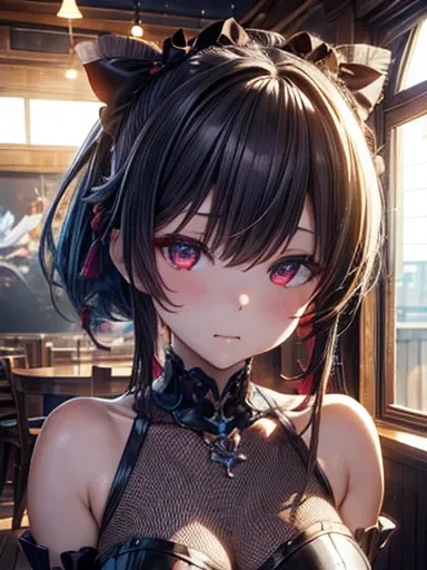 ((Tabletop)), 紫色の髪と紫色の目をしたアニメのgirl,Azur Lane Style、3D Images,紫色の髪と紫色の目をしたアニメのgirl,3D Images、 Highly Detailed CG Unity 8K Wallpaper , [3D Images:1.15],Attractive eyes、[[Detailed eyes、Colorful eyes、Sparkling Eyes:1.15]],Anime Style 4k, 8K high definition det...