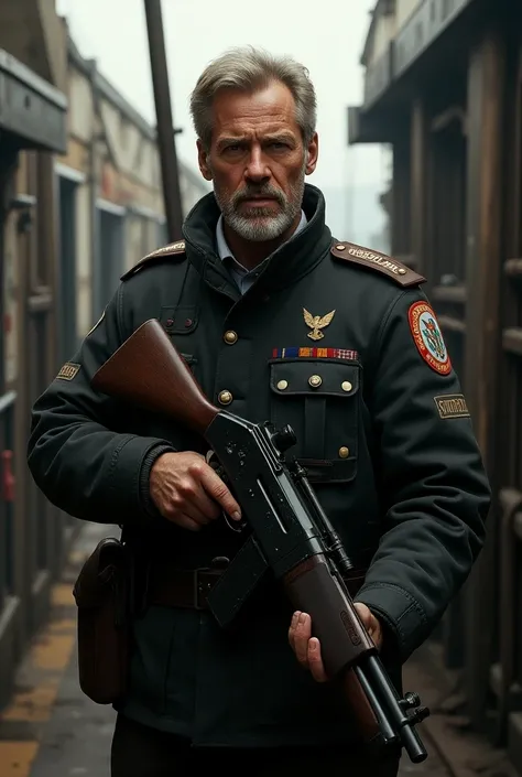 Quartermaster carrying a shotgun
