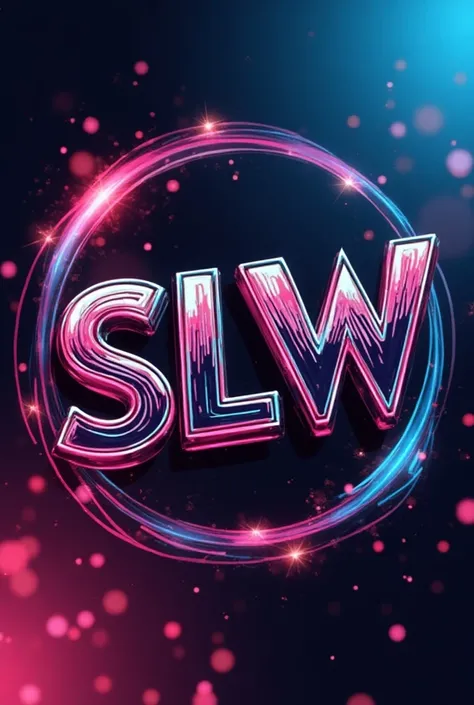 Create a logo for tiktok profile picture that has the word "SLW" and some elements