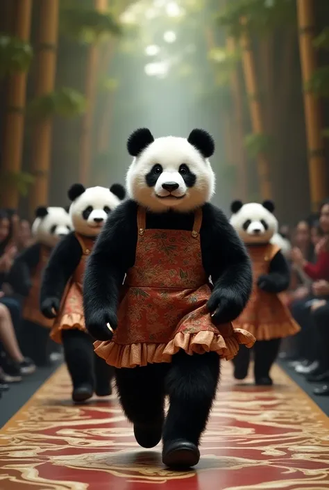 Panda fashion show