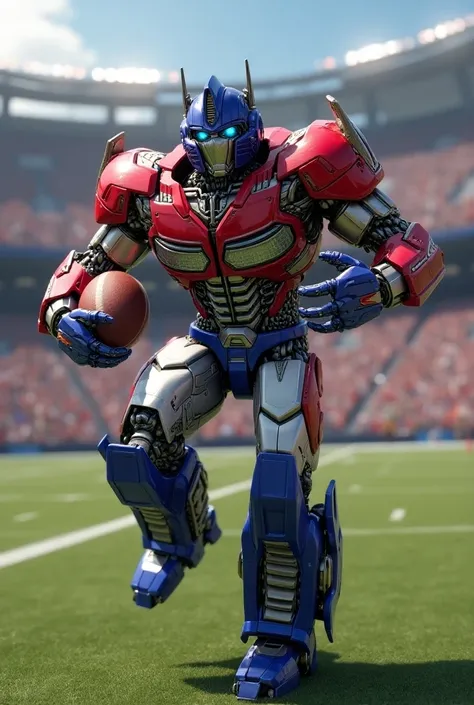 Optimus Prime playing football