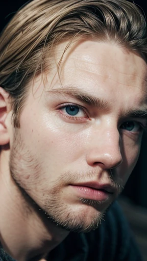  Um, a Scandinavian man, focus on the face.