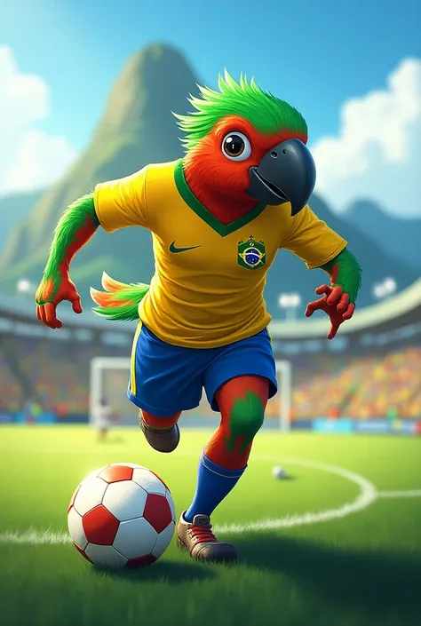 Make a parrot player for the Brazilian national team 