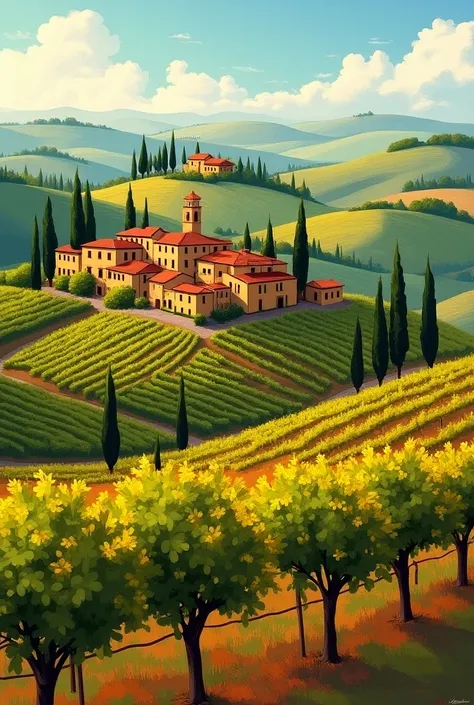 abstract image of Tuscany


