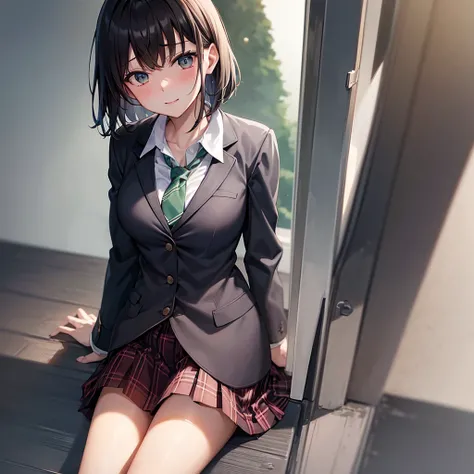 ｛wet blazer and dark green tie｝, {best quality}, {very aesthetic}, {ultra-detailed}, {best illustration}, nsfw, nude, girl, restrained, rope ,transparent , Bondage , cute short haired high school girl wearing wet blazer and dark green tie, ｛｛｛all fours｝｝｝ ...