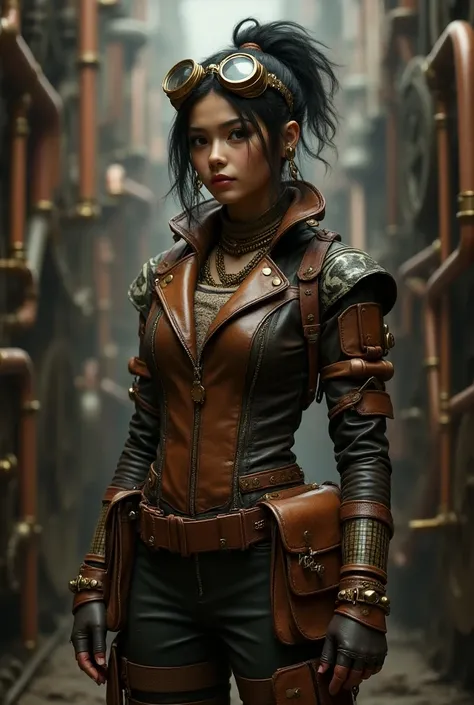 Create a character for me using the art form like that of steampunk