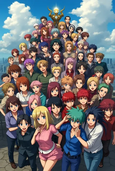 anime characters all in one picture 
