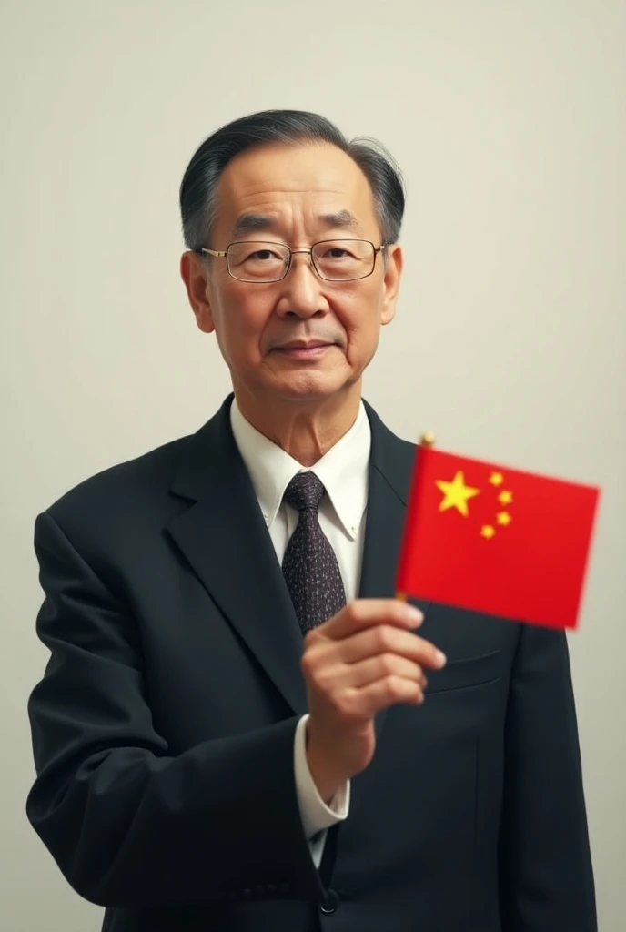 Chinese, little flag, president, glasses