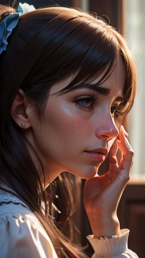  An Argentinian woman focusing on her face