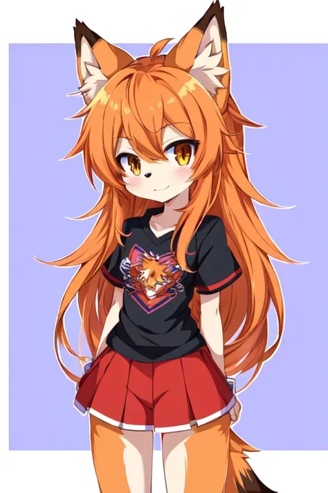 sonic the hedger by on devite, fursona wearing stylish clothes, orange - haired anime boy, female furry mini cute style, foxgirl, anime style character, long haired humanoid fursona, as an anime character, cute anime catgirl, tonic the fox, furry anime, an...