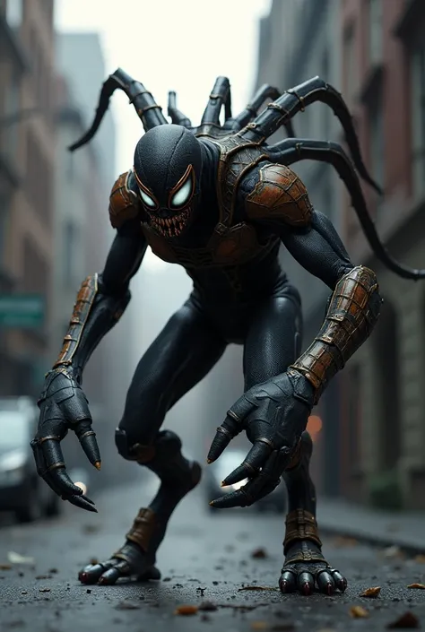 .Spider-Man + Scorpion: Mix hybrid Spider-Man with a scorpion, giving him a venomous tail and an armored body for a dangerous edge.